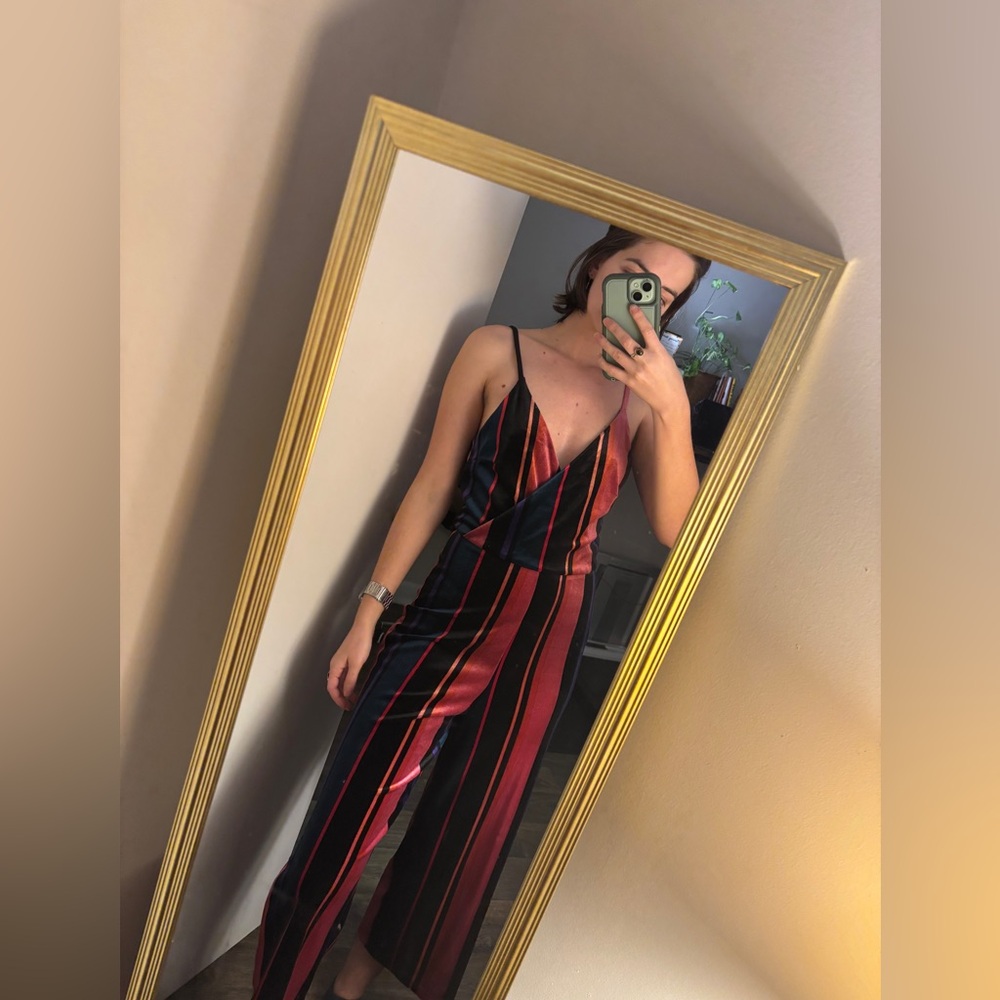 Velvet Striped Pantsuit